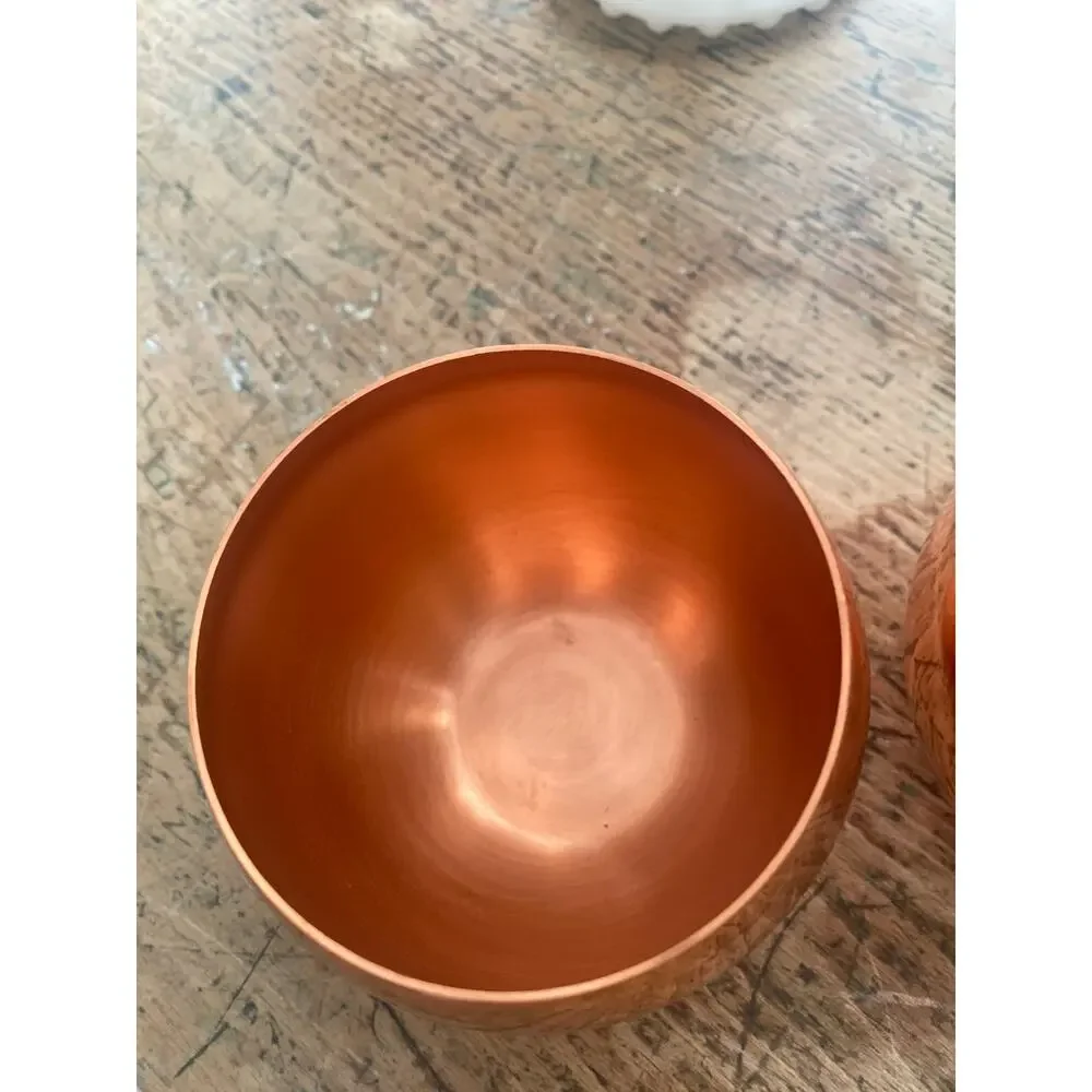 Vintage Coppercraft Guild Cipper Whiskey Handle Less Mug set of 2